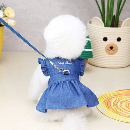 the BEST BABY - Dog Dress Puppy Luxury Skirt, Dog Clothes Princess Dresses, Wedding Evening Dress, Tutu Skirt Denim Skirt, Small Dogs Clothing