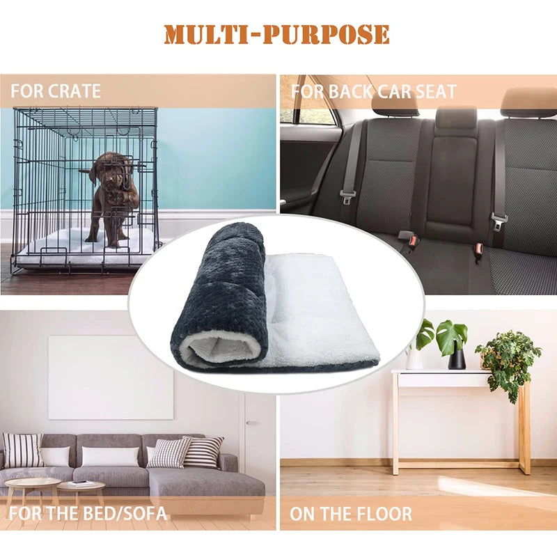 New Dog And Cat Sleeping Mat Super Soft Dog And Cat Pet Blanket Flannel Autumn/Winter Cold And Warm Mat Pet Supplies Washable