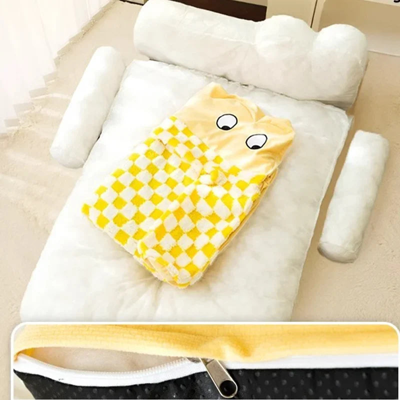 Pet Autumn And Winter Dog House Warm Removable And Washable Dog Bed Dog Sofa Winter Mat Sleeping Pad