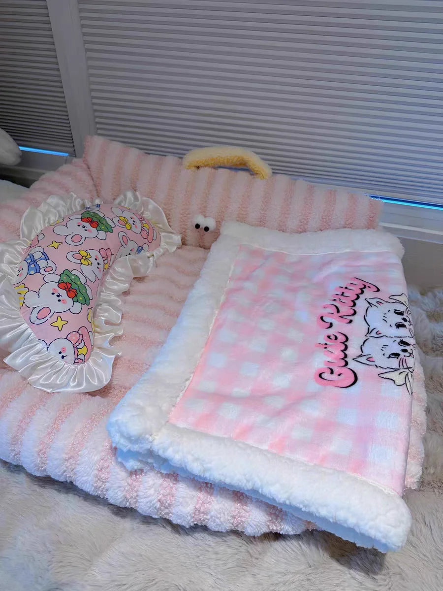 Puppy special sofa kennel winter warm pet Internet celebrity cat nest small dog dog sleeping mat cushion winter bed