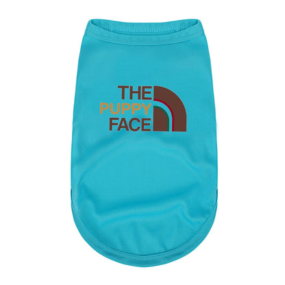 the PUPPY FACE - Dogs Shirt Vest Clothes, Cotton Fashion Summer Puppy, York/Frenchie/French Bulldog/Chihuahua, Small/Medium Breeds Costume T-Shirt