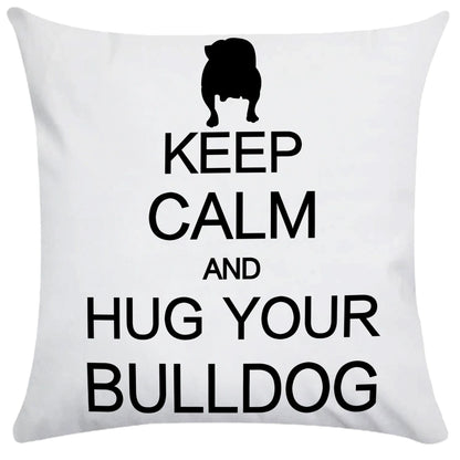 French Bulldog Dog Cushion Covers Dog Painting Pillowcase Decorative Pillow Covers Bedroom Sofa Home Decoration 45X45cm Car Seat