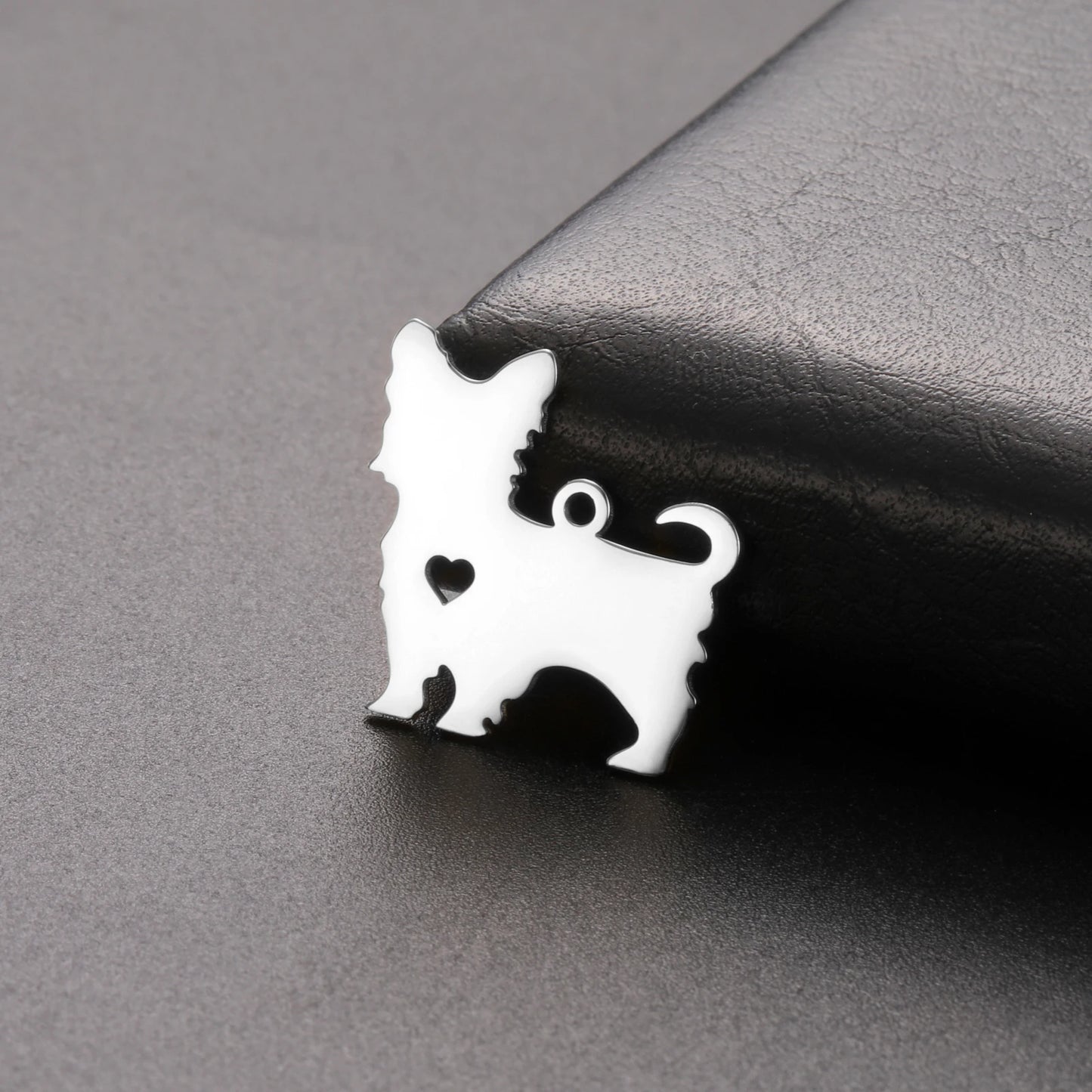 5 pieces/batch Cute Sausage Dog Wolf Pendant Stainless Steel DIY Earrings Bracelet Jewelry Fashion Jewelry Making
