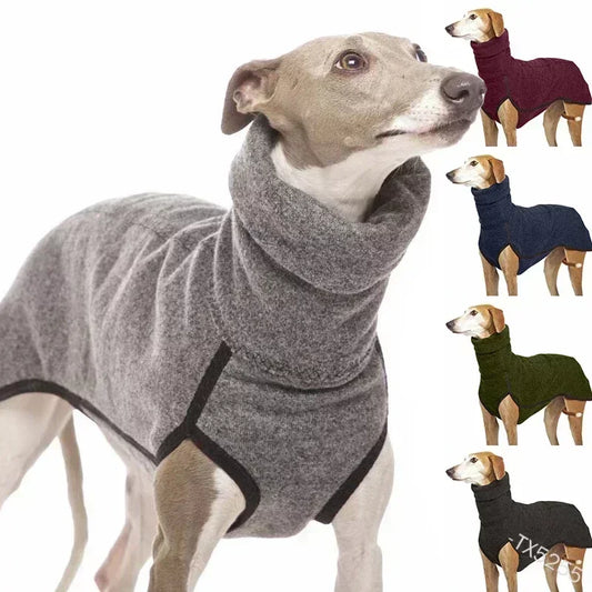 the FROSTGUARD HIGH-NECK COAT - High Collar Pet Clothes for Medium/Large Dogs, Winter Warm Big Dog Coat, Pharaoh Hound, Great Dane Pullovers, Mascotas Supplies