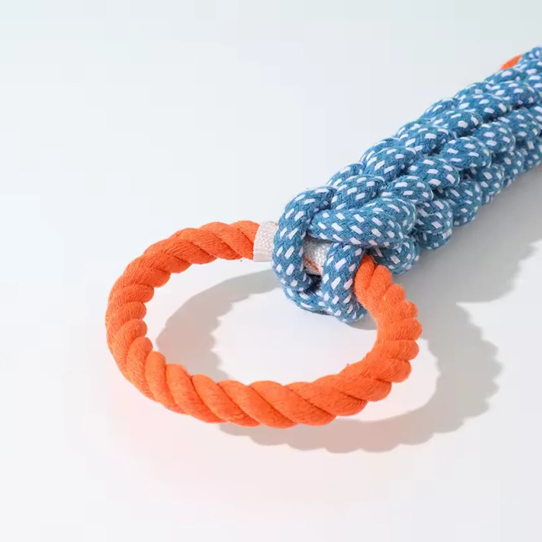 Hand woven pet dog toys for teeth cleaning and chewing pleasure Biting rope dog toys are sturdy bite resistant stress relieving