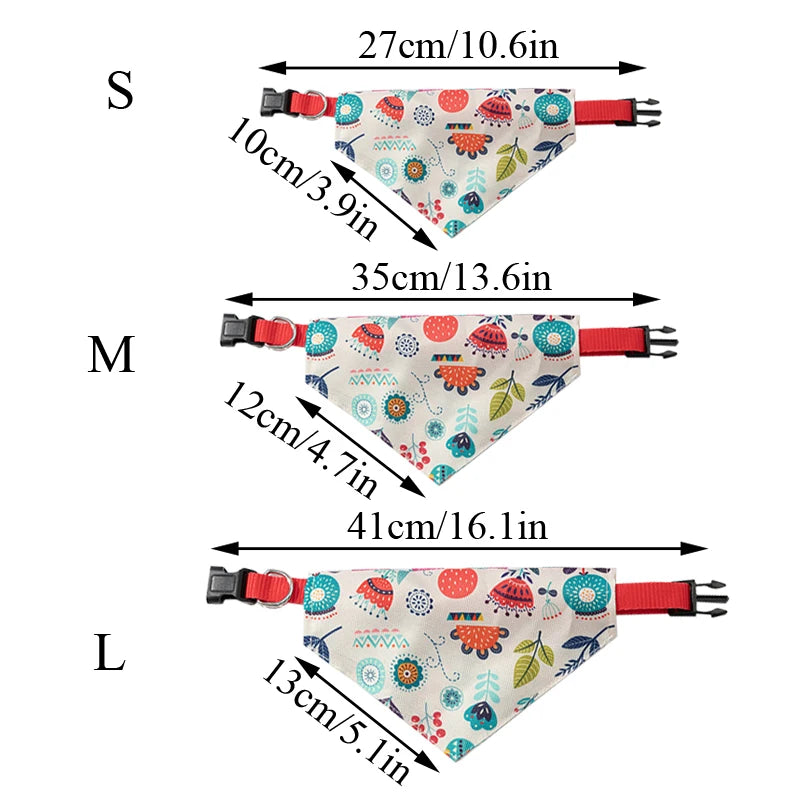the DOGGY BANDANA - Adjustable Dog Bandanas, Large Pet Scarf, Pet Cotton Plaid Washable Bow Ties, Collar Cat/Dog Scarf, Large Dog Accessories, Kerchief