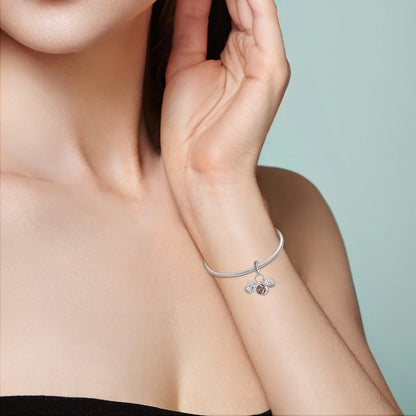 Dog Pet Charms 925 Silver Doggy Paw French Bulldog Bones Beads fit Original Bracelet DIY Fine Jewelry