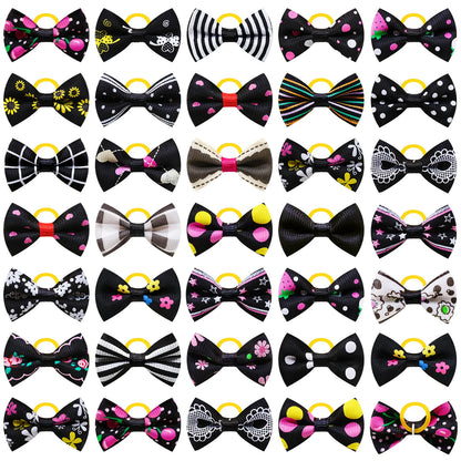 the MINI PAWBLOOM HAIR BOW SET - 10/20/30PCS Small Dog Hair Bows, Pet Bows, Rubber Bands, Cute Pet Puppy Hair Bows for Small Dog, Hair Accessories, Pet Supplies