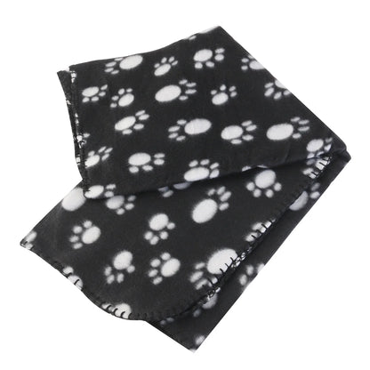 Pet Fleece Blanket Black 100x70cm Soft Warm Dog Cat Bed Cushion Floor Mats Car Seat Cleaner Pet Bed Mat Dog Mat