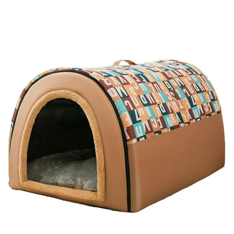 2024 New Dog Kennel Winter Warm Large Dog Oversized Dog House House Closed Winter Removable Golden Pet Four Seasons Use
