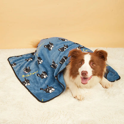 Dog Bed Mat for Small Medium Dogs Cats Autumn Winter Cozy Fleece Puppy Print Blanket Bulldog French Chihuahua Pet Accessories