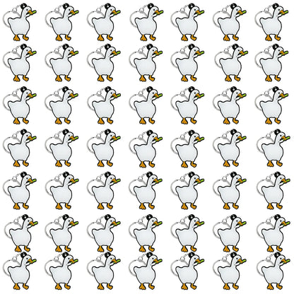 50PCS Cute Animal Keychain knife Ducks Dogs Cats Keyring for Women Men Kids Handbag Cool Car Key Accessories Friends Key Gifts