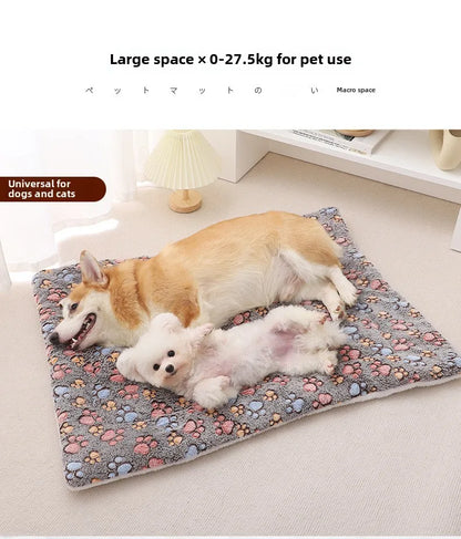 Pet Sleeping Pad Thickened Autumn and Winter Warm Floor Mat Cat Dog Universal Blanket Pad Pet Supplies
