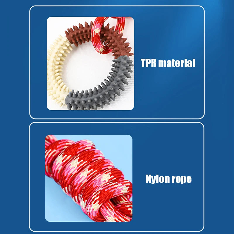 1PC Supet Interactive Training Pet Toy Ring Spiked Ring Dog Teeth Cleaning Pet Supplies Dog Teeth Grinding Durable toys