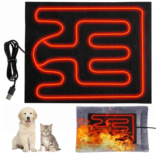 USB Folding Heated Seat Cushion Car Seat Heating Pet Cushion Dog /Cat Winter Electric Warming Mat
