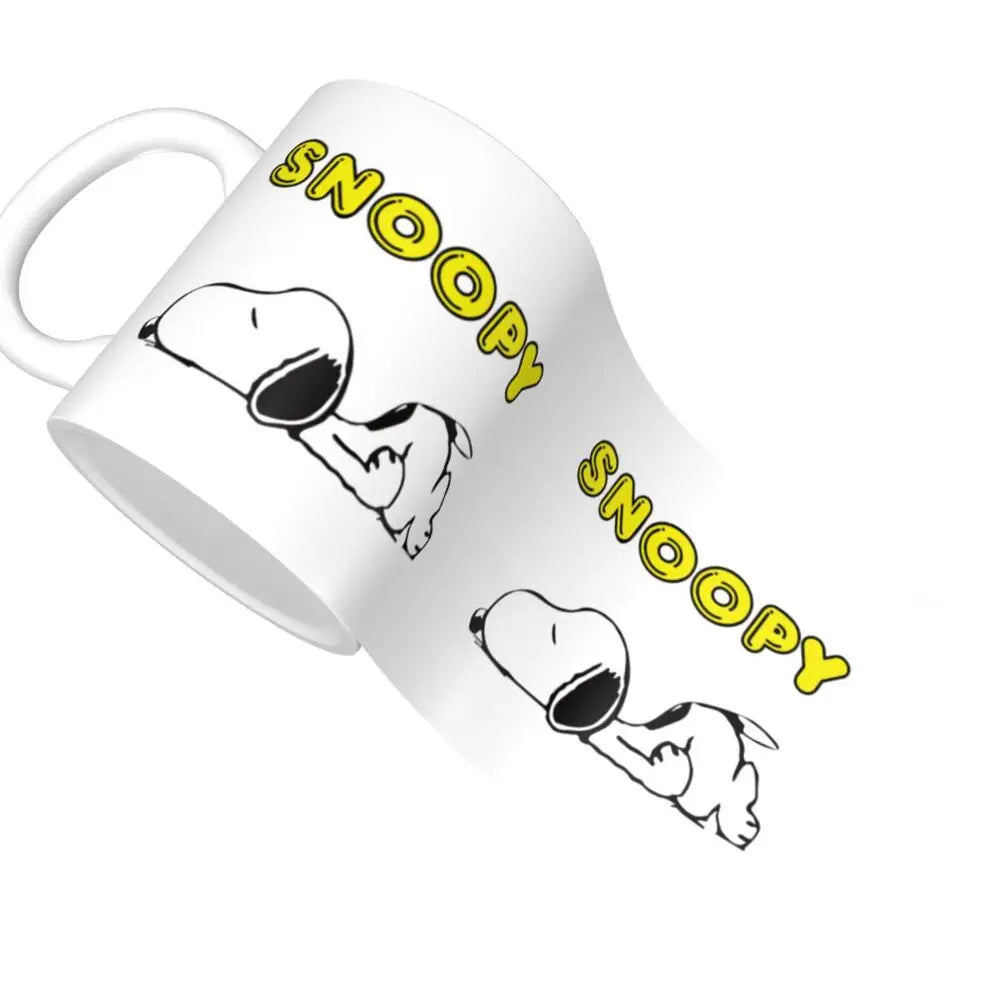 Manga Snoopy Woodstock Cartoon Dog Coffee Mug DIY Customized Ceramic Tea Milk Mug