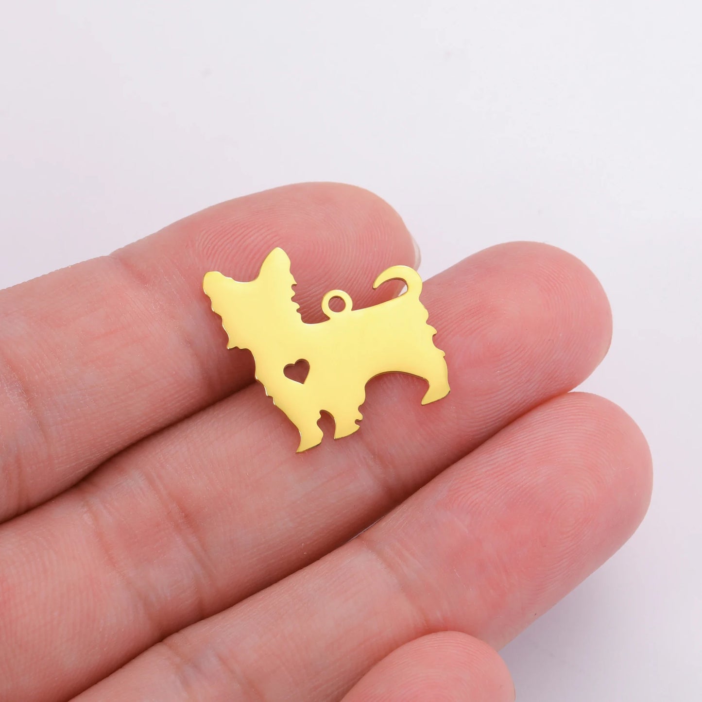 5 pieces/batch Cute Sausage Dog Wolf Pendant Stainless Steel DIY Earrings Bracelet Jewelry Fashion Jewelry Making