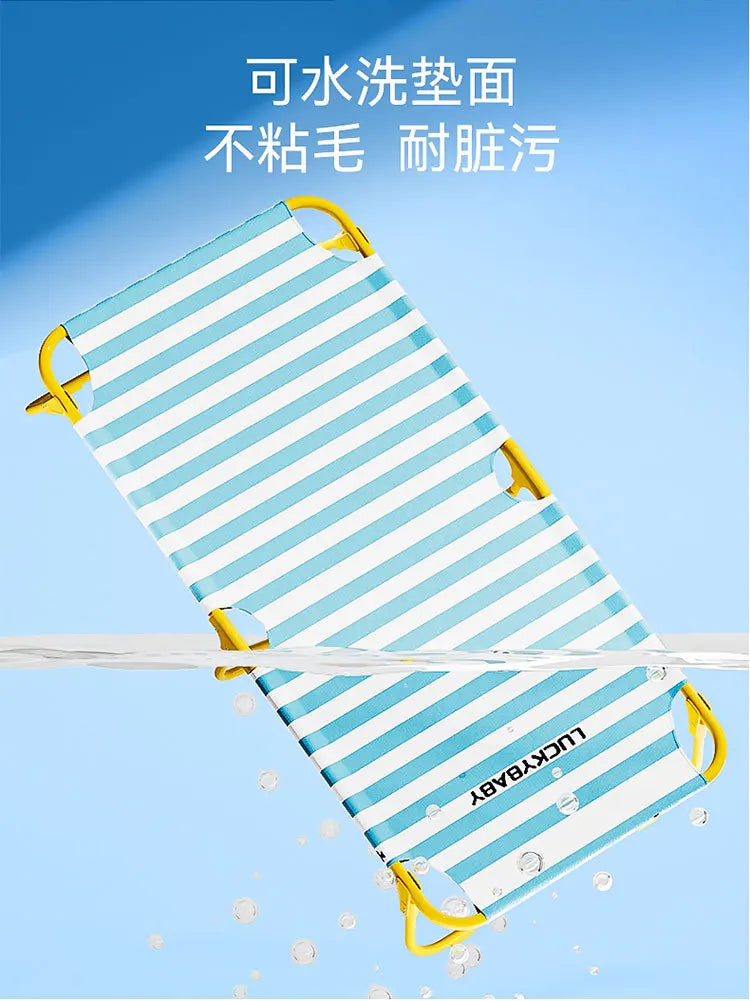 Spring Summer Golden Hair Medium and Large Dog Classic Wide Stripe Foldable Camping Bed Dog Nest Pet Nest