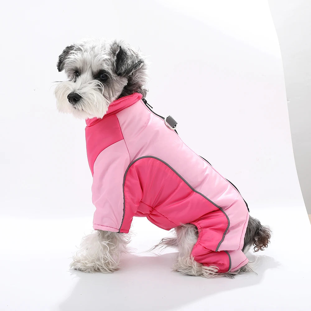 the WARMSTRIDE REFLECTIVE DOG JUMPSUIT - Windproof Dog Clothes, Winter Warm Puppy Jumpsuit, Reflective Pet Costume for Small/Medium Dogs/Cats, Chihuahua, Schnauzer Outfits