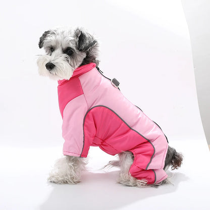 the WARMSTRIDE REFLECTIVE DOG JUMPSUIT - Windproof Dog Clothes, Winter Warm Puppy Jumpsuit, Reflective Pet Costume for Small/Medium Dogs/Cats, Chihuahua, Schnauzer Outfits