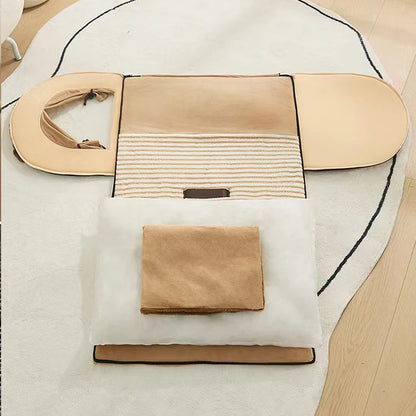 the BROWN DOGGY - Fully Removable Washable Cat/Dog Nest, Mat Winter House Pet Bed Cave, Small Animals Warm Sleep Mat, Semi-Enclosed Security Carton