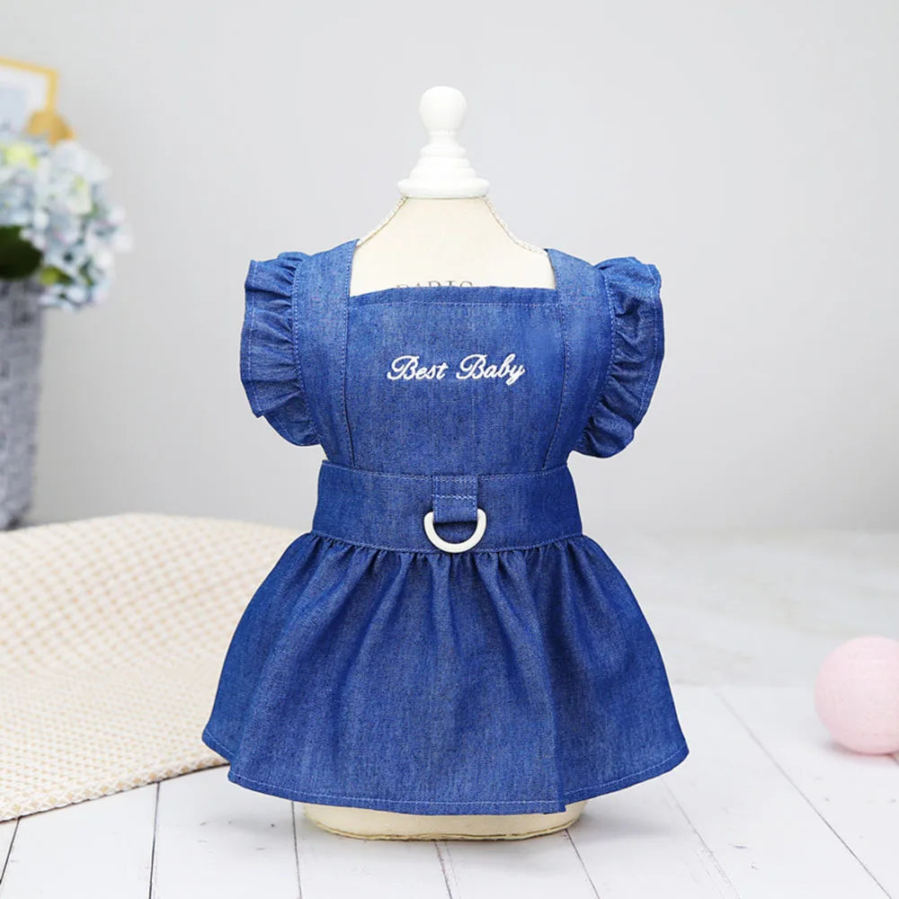 the BEST BABY - Dog Dress Puppy Luxury Skirt, Dog Clothes Princess Dresses, Wedding Evening Dress, Tutu Skirt Denim Skirt, Small Dogs Clothing
