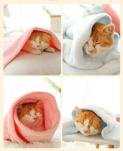 HOOPET  Winter Pet Blanket Thick Wool Feeling Blanket for Cats Dogs Babay Quilt Soft and Fluffy High Quality Dog Cat Blanket