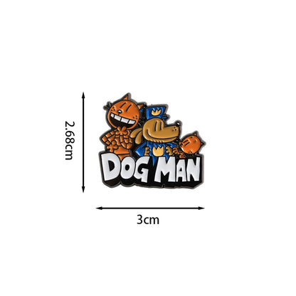 Dog Man Petey The Cat Dog Detective Police Enamel Brooch Fantasy Cartoon Animation Inspired Lapel Pin Fans Gift Badge Accessorie