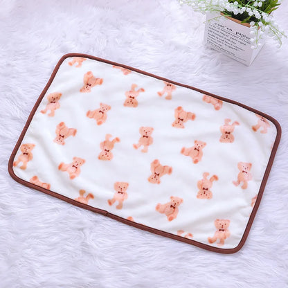 Winter Dog Footprint Blanket Soft And High Quality Flannel Pet Blanket Cat Bath Towel Dog Sleep Blanket Paw Print Pattern PetPad