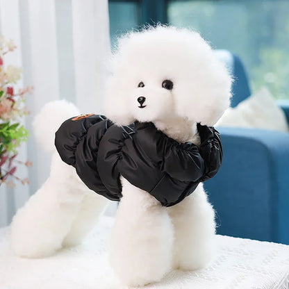 the SNOW PATROL PUFFER - Padded Puppy/Cat Clothes with D Rings, Winter Warm Dog Jacket for Small Dogs, Chihuahua Vest, French Bulldog Coat, Yorkie Outfits