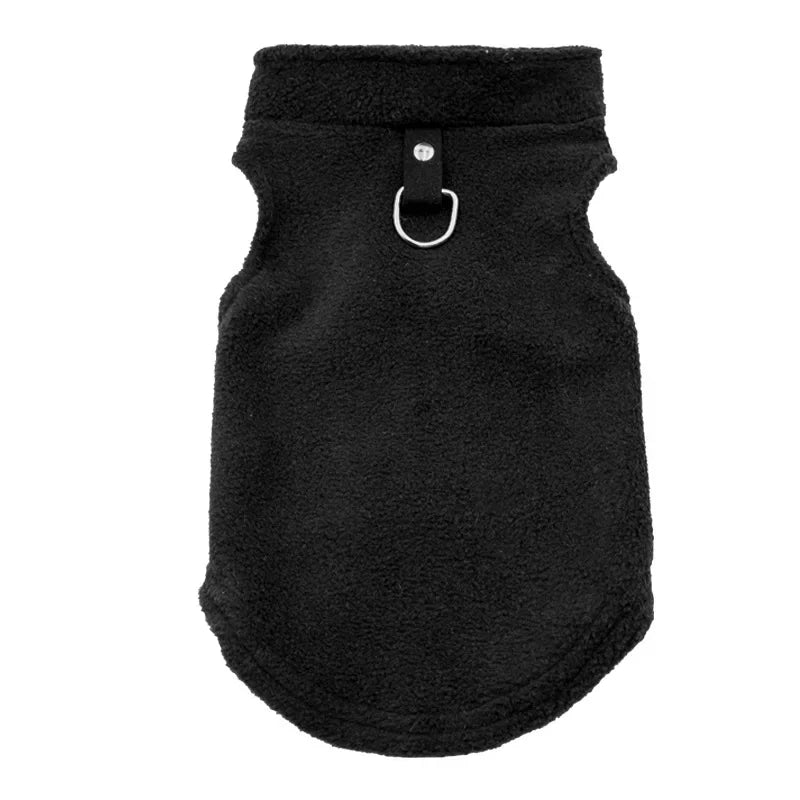 Pet Fleece Vest with Soft and Warm Fleece Sleeveless Design Unconstrained Forelimbs Autumn and Winter Warm Pet Clothing