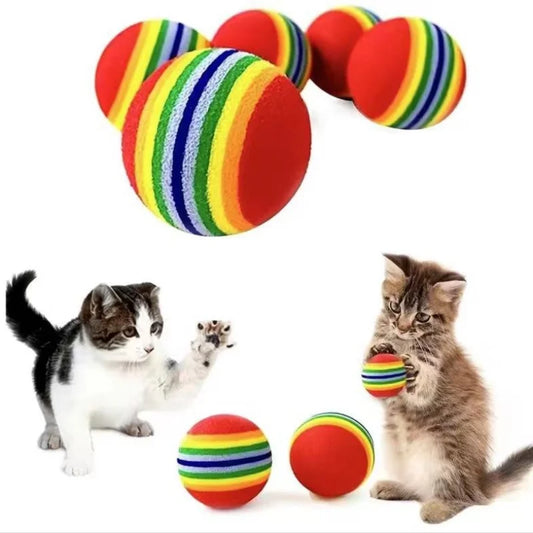 RainbowRoll Foam Ball™ | Colorful Foam Fetch Dog Toy | Dog Paw Clothing