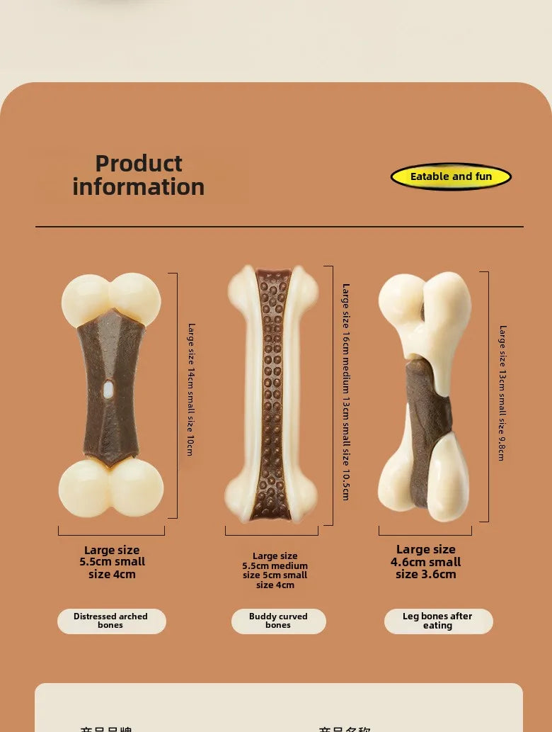 Yite Pet Eating and Playing Series Nylon Snacks Reward Teeth Grinding Bone Solitary Bite Resistant Stick Pet Toy