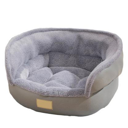 Round Rabbits Fluffy Dog Cat Bed Non-Slip Bottom Waterproof Pet Mattress For Indoor Pets Cat Dog