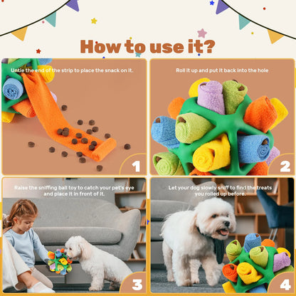 Dog Sniffing Ball Innovative Pet Shaking Training Toys for Pet Training Tooth Cleaning Puppy Chew Relieve Boredom Dog Toy
