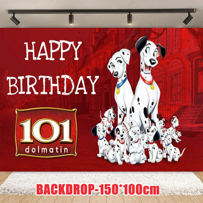 Disney 101 Dalmatians Birthday Party Supplies Cartoon One Hundred and One  Dog Balloon Backgrounds Cake Topper Banner Kids Gifts
