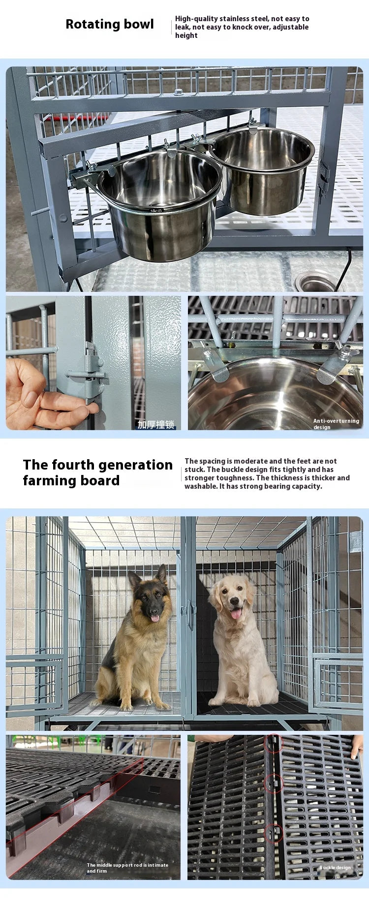 Bold Outdoor Pet Kennel for Medium Large Extra Large Dogs Including German Shepherds with Animal Pattern Tray