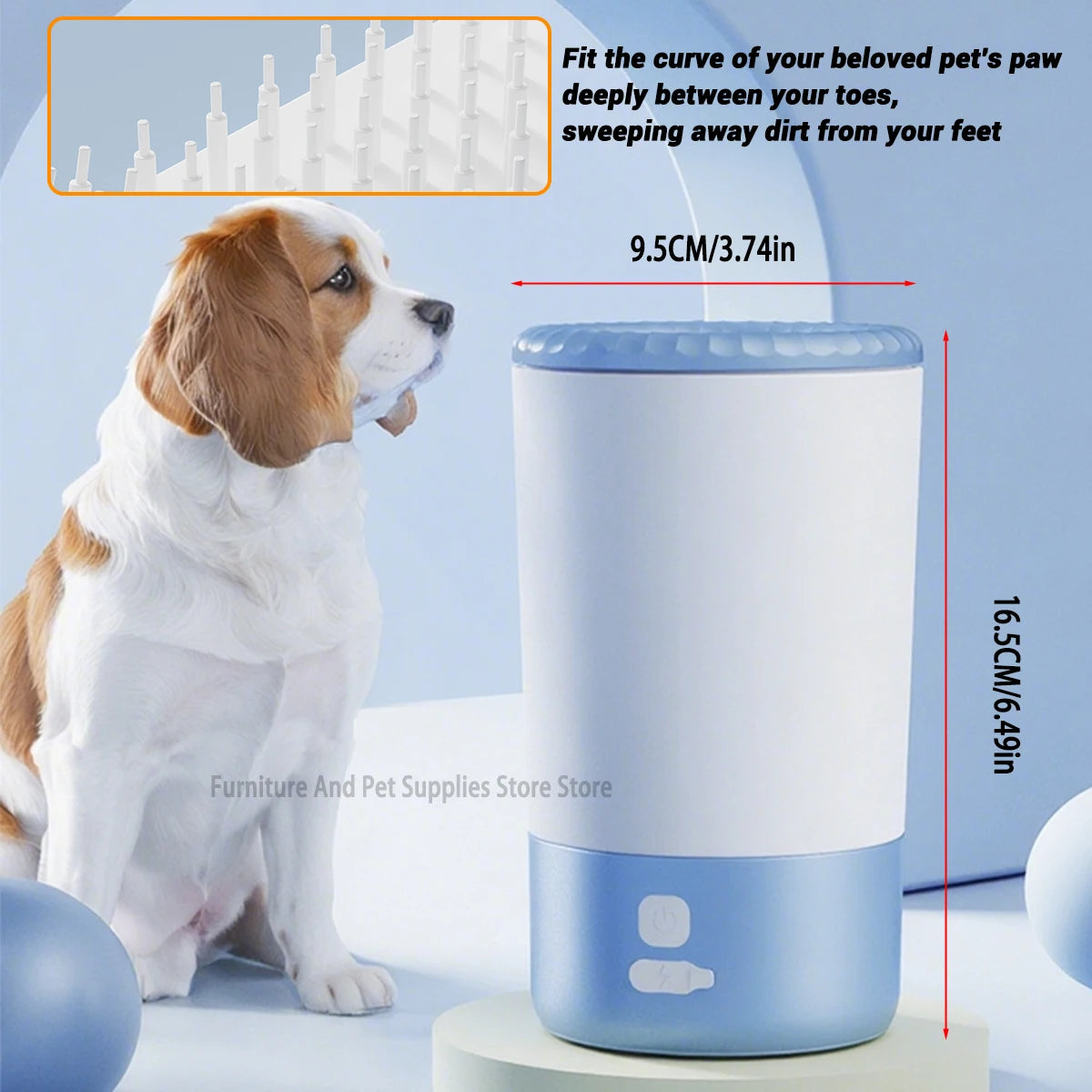 the FOOT WASHING MACHINE - Pet Foot Washing Machine, Electric Pet Paw Cleaner, Automatic Dog Quick Cleaner, Pet Paw Portable Low Noise Waterproof Foot Cup