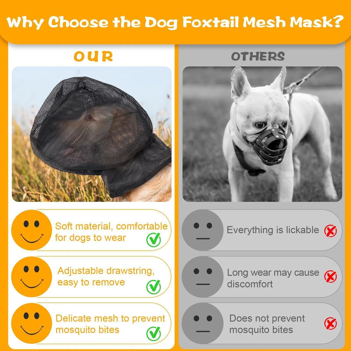 Dog Protection Masks Prevent Pet Facial Injuries And Are Suitable For Outdoor Adventures On Hiking Trips With Protect