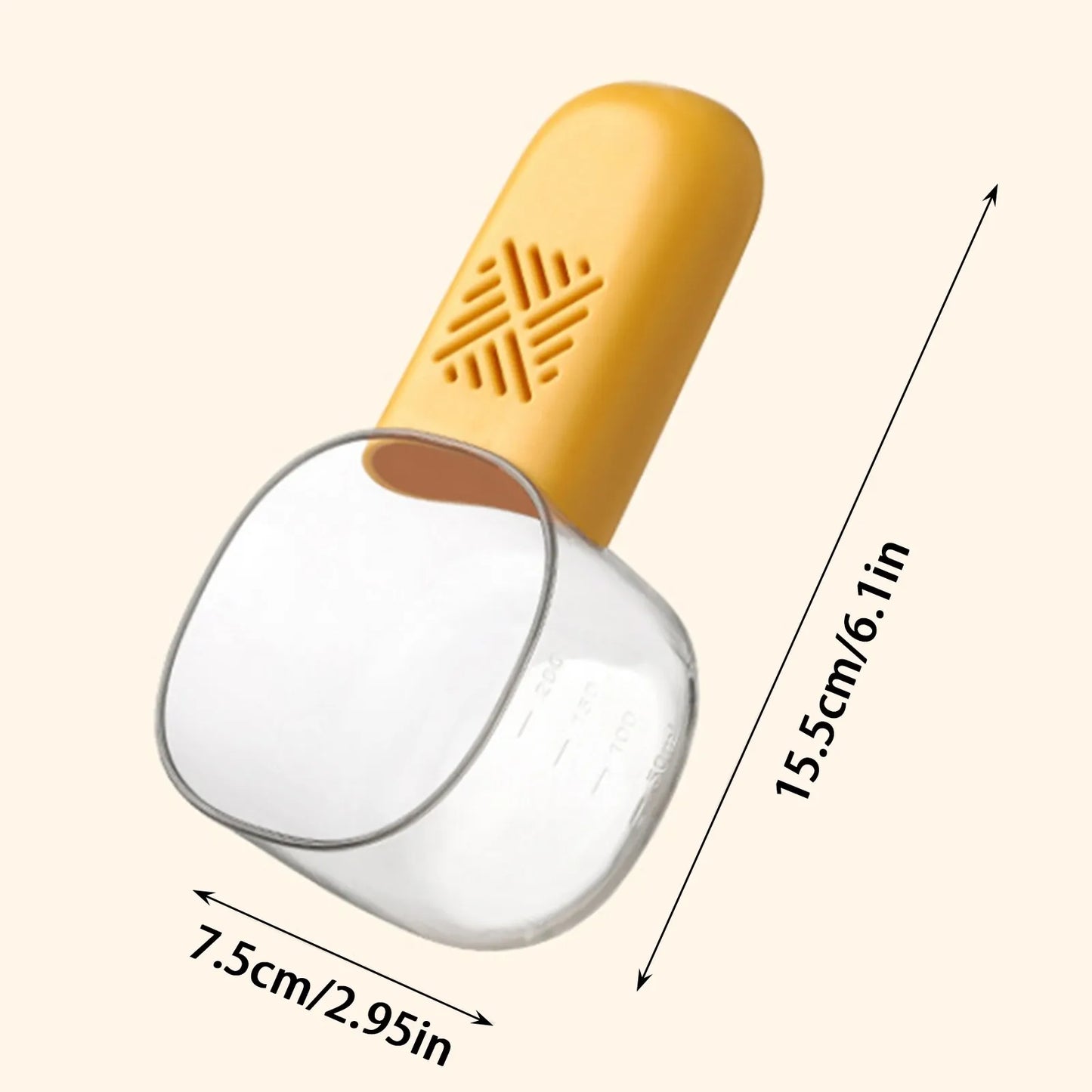 Pet Food Cup For Dog Cat Feeding Bowl Kitchen Scale Spoon Measuring Scoop Cup Portable With Scale Feeding Transparent Supplies