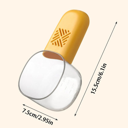 Pet Food Cup For Dog Cat Feeding Bowl Kitchen Scale Spoon Measuring Scoop Cup Portable With Scale Feeding Transparent Supplies