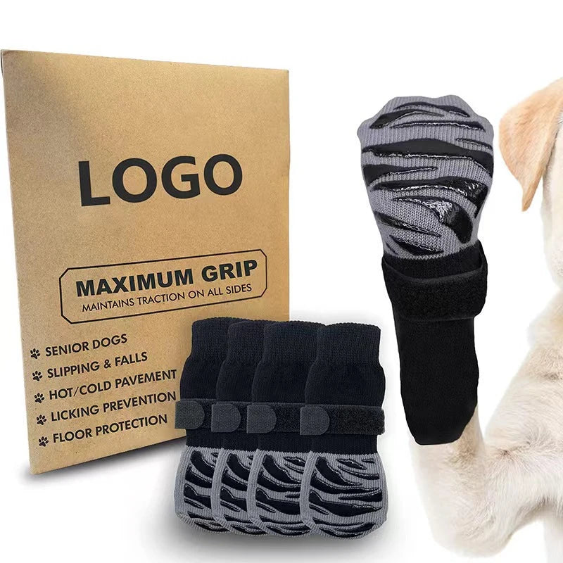 the COZYTRAIL DOG SOCKS - Dog Socks/Foot Cover, Outdoor Warm Claws Non-Slip Shoes, Extra-Thick Grip with Hook-and-Loop Fastener, Pet Foot Protection Supplies