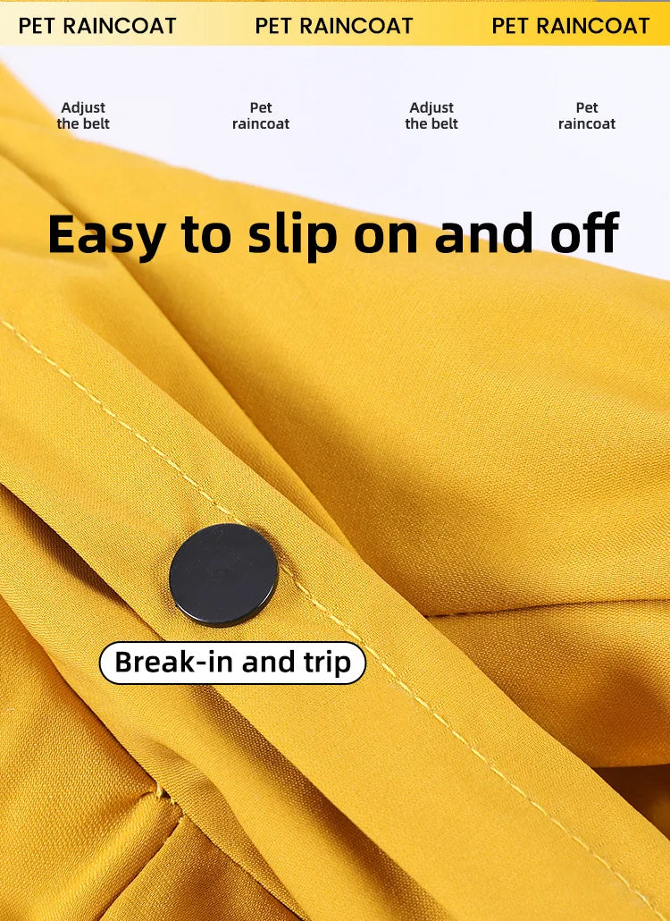 the JOGGER - Dog Raincoat Reflective Jacket Waterproof Large Pet, Rainy Day Out Clothes