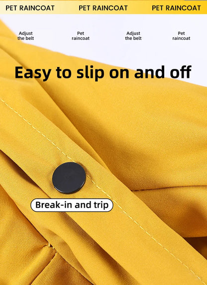 the JOGGER - Dog Raincoat Reflective Jacket Waterproof Large Pet, Rainy Day Out Clothes