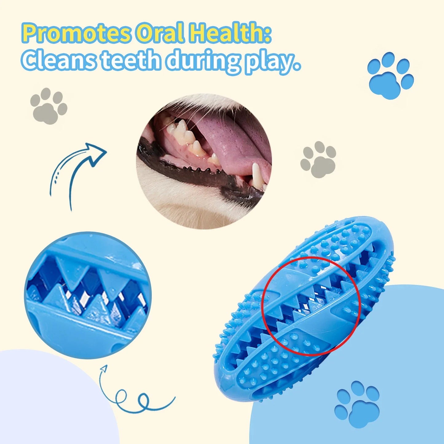 Pet Dog Toys Dog Interactive Natural Rubber Ball Puppy Chew Toy Food Dispenser Ball Bite-Resistant Clean Teeth Pet Playing Balls