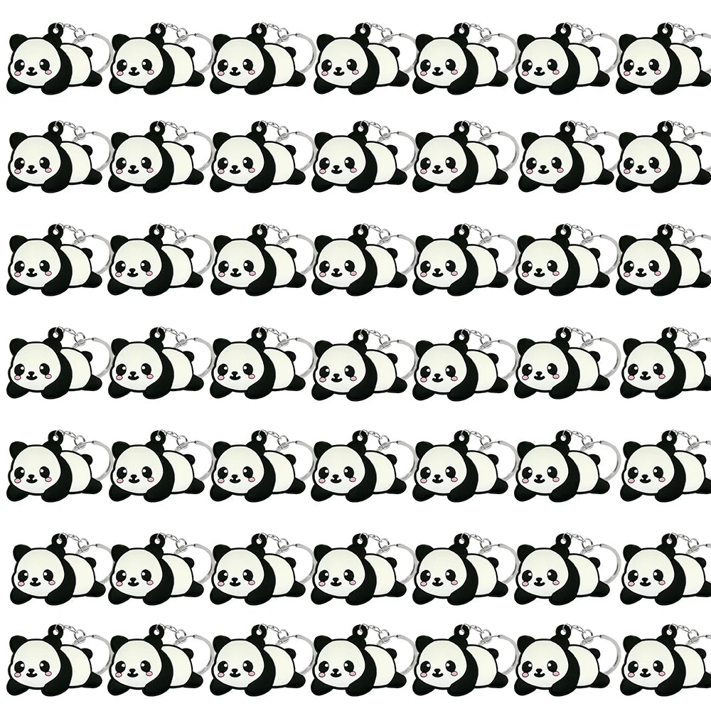 50PCS Cute Animal Keychain knife Ducks Dogs Cats Keyring for Women Men Kids Handbag Cool Car Key Accessories Friends Key Gifts