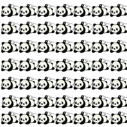 50PCS Cute Animal Keychain knife Ducks Dogs Cats Keyring for Women Men Kids Handbag Cool Car Key Accessories Friends Key Gifts