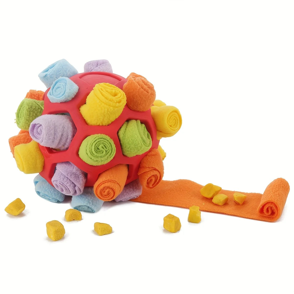 1pcs Interactive Dog Toy - Sniffing Ball for Hiding Treats - Rubber Puzzle Ball for Mental Stimulation Pet Supplies