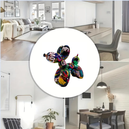 Resin LOVE Balloon Dog Statue,Hip-Hop Art Decor, Alphabet Animal Theme, Indoor & Outdoor Ornament for Valentine'S & Mother'S Day