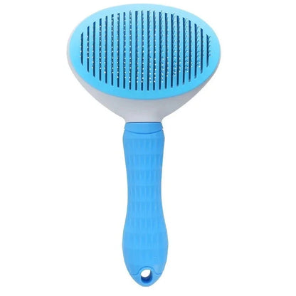 Dog Grooming Brush with Easy Clean Button, Pet Massage Comb for Effective Detangling and Hair Removal, Suitable for Dogs
